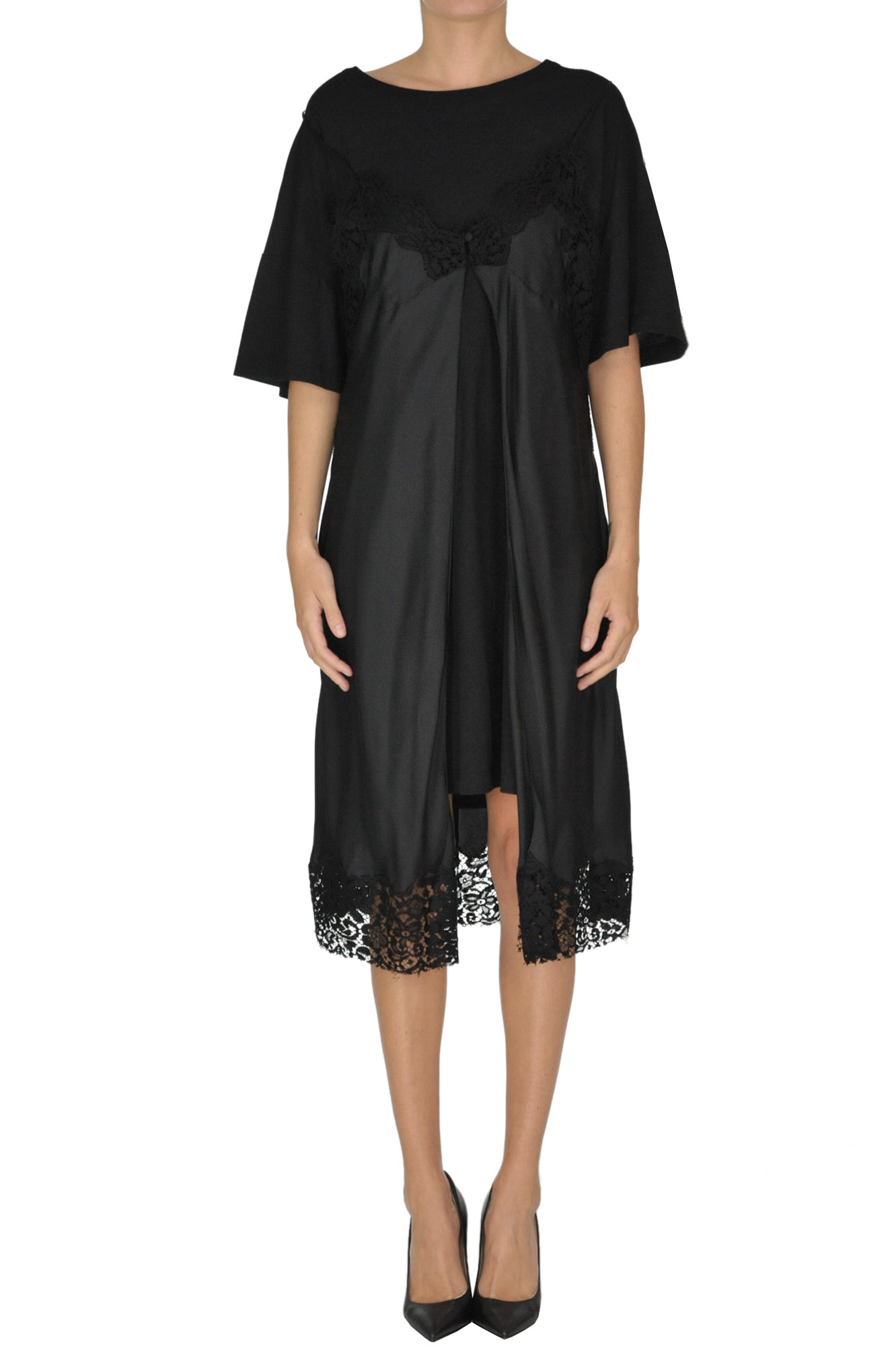 Maison Margiela Overlayed Dress In Black