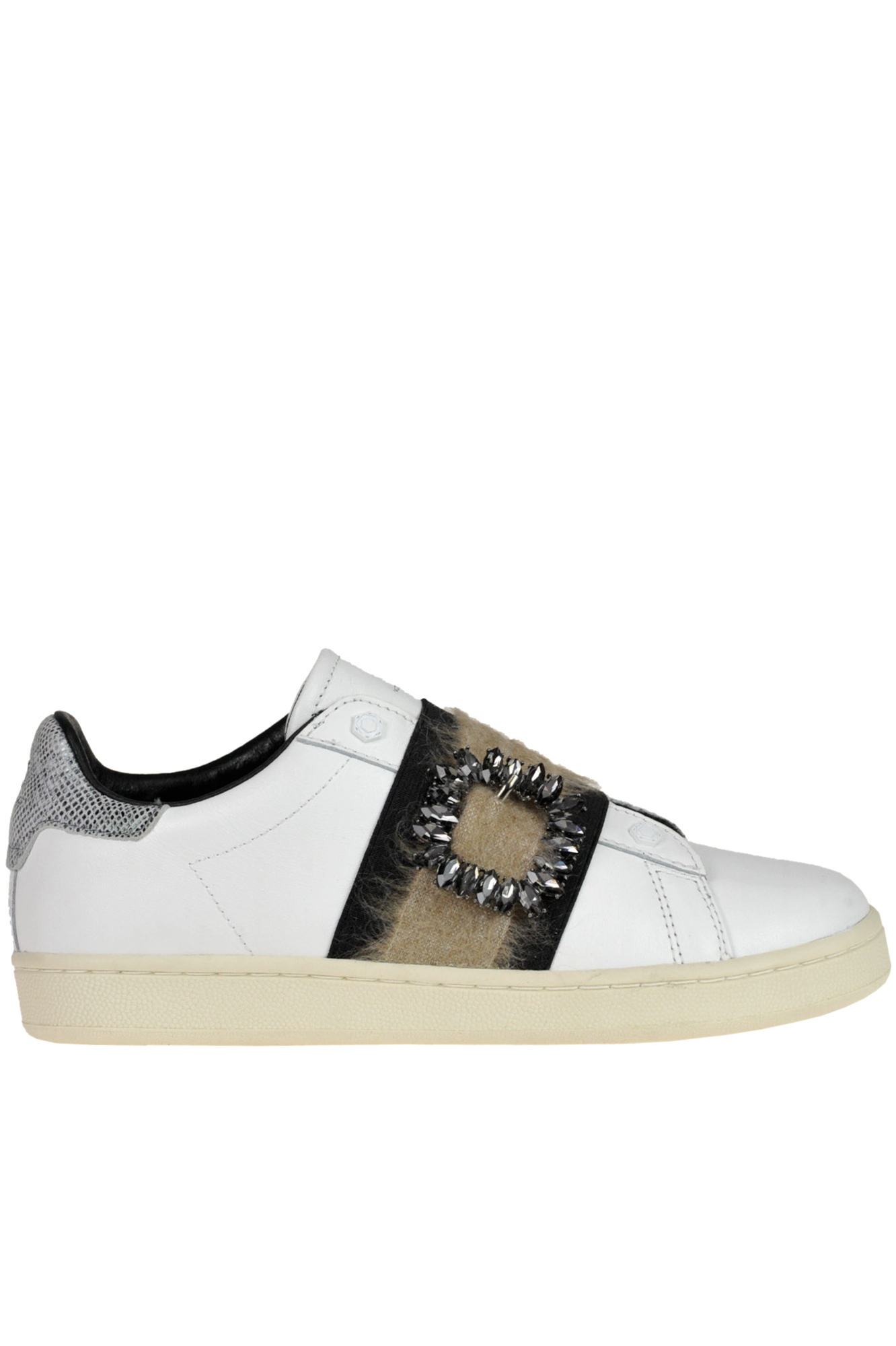 Moa Master Of Arts Leather Slip-on Sneakers In White