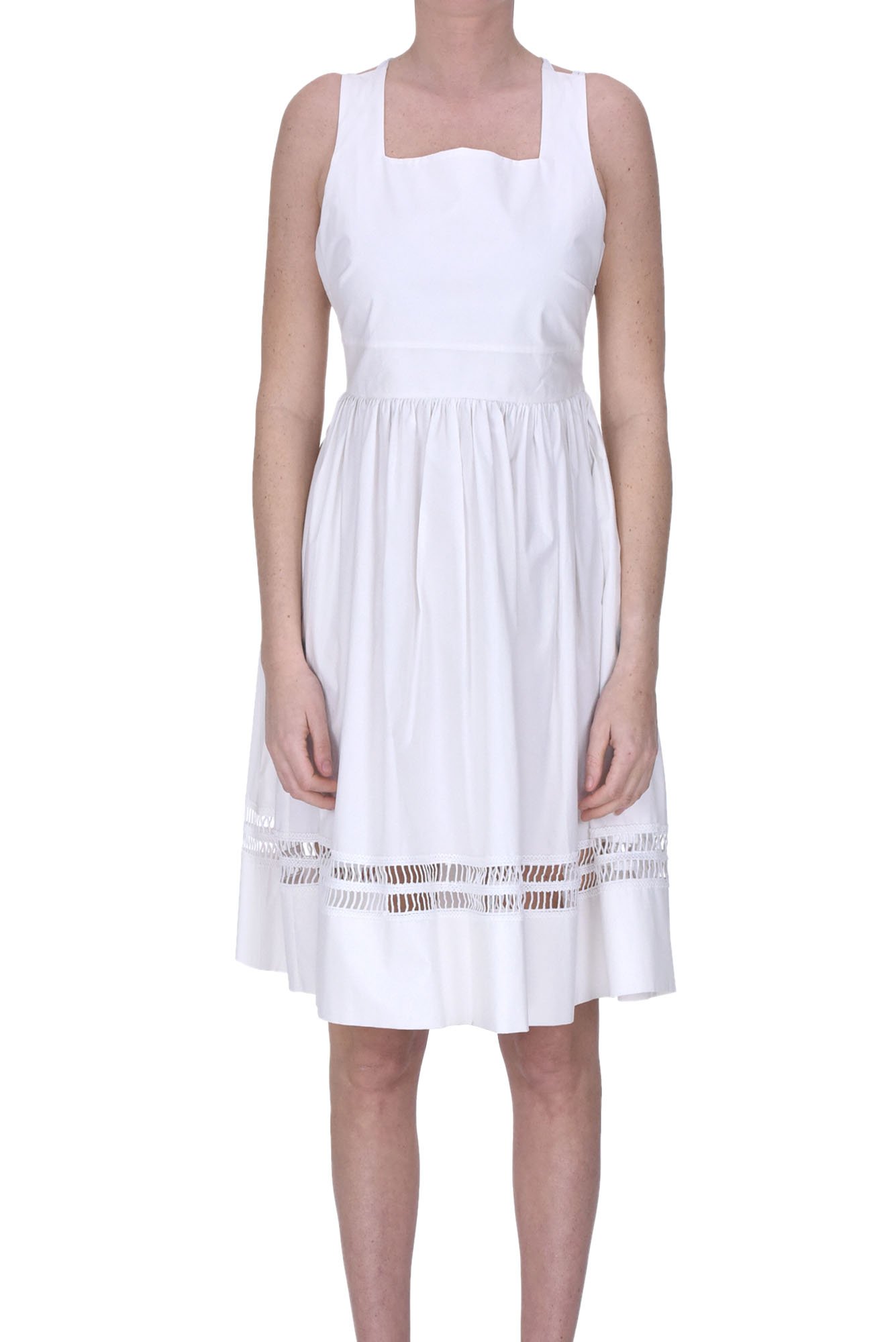 Shop Milva Mi Cotton Dress In White