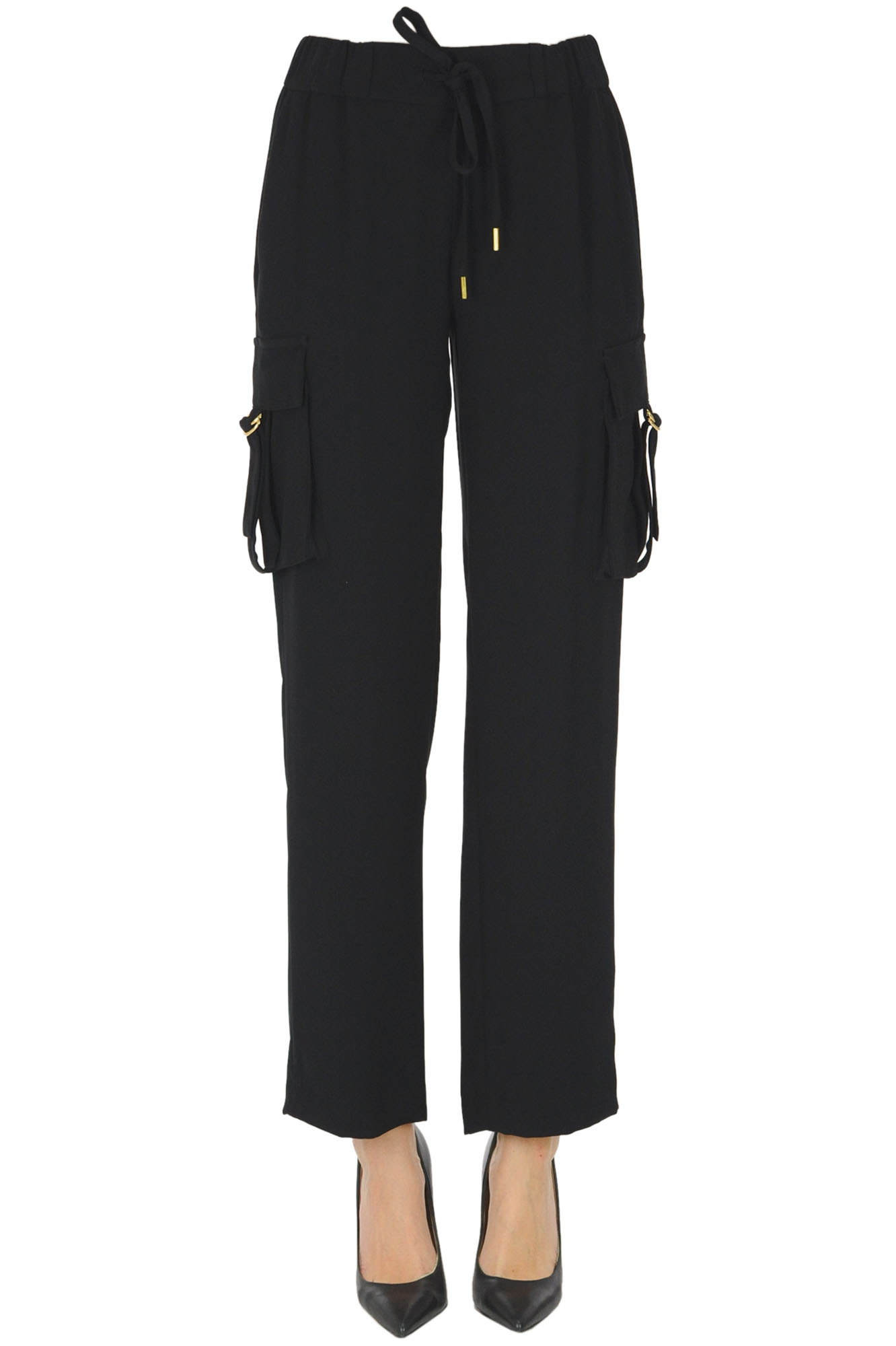 Michael Michael Kors Cargo Style Trousers In Black