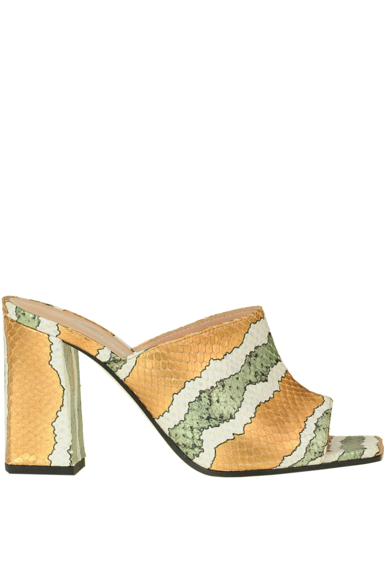 Pollini Reptile print leather mules - Buy online on Glamest Fashion ...