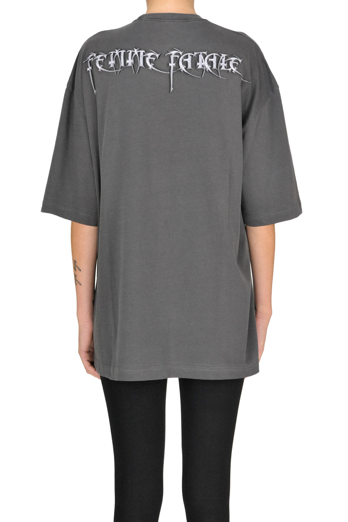 Balenciaga Ovesized T-shirt In Charcoal