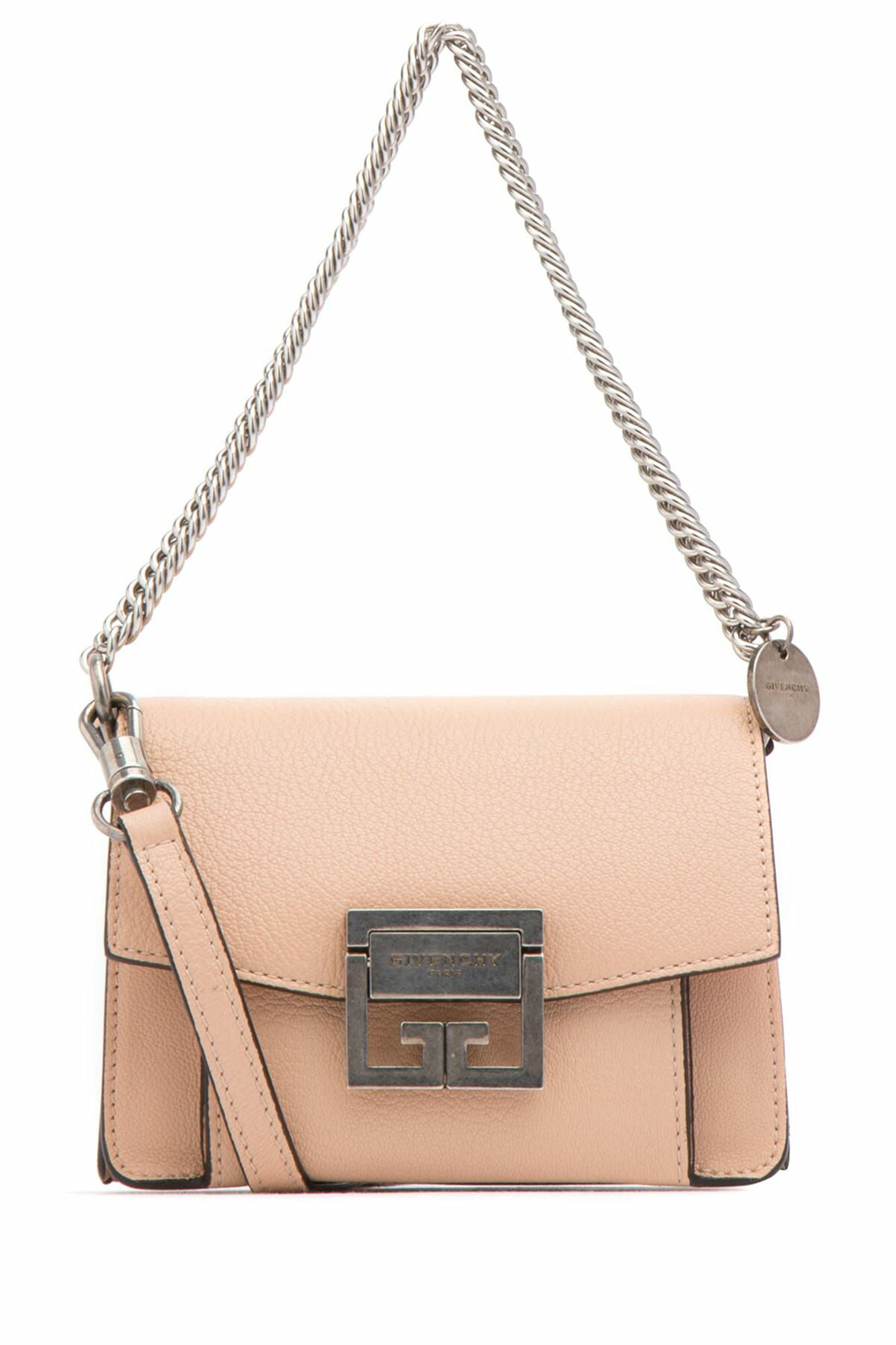 Givenchy 'gv3' Mini Leather Shoulder Bag In Cipria