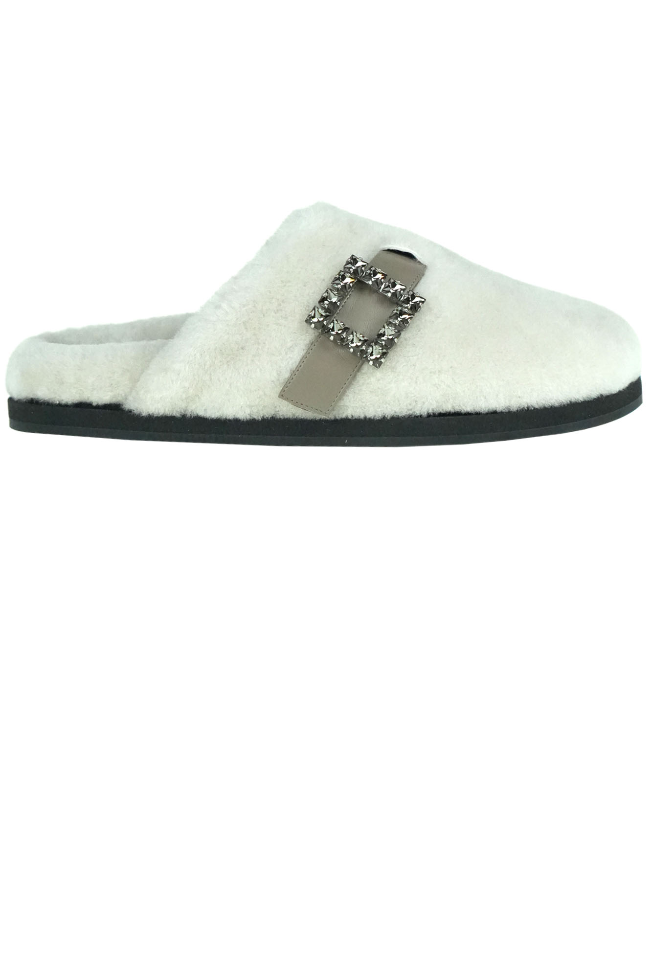 Roberto Festa Marcus Eco-fur Slides In Gray