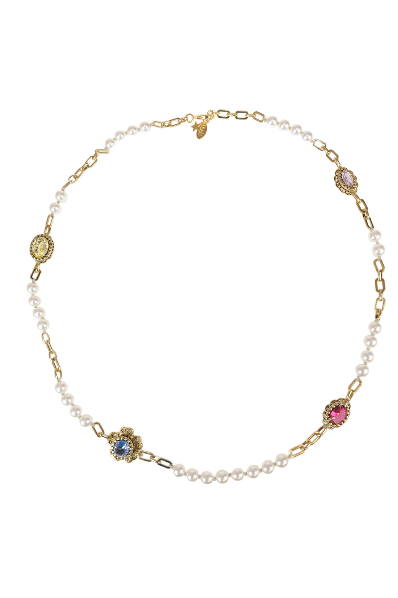 Collana in perle con pietre