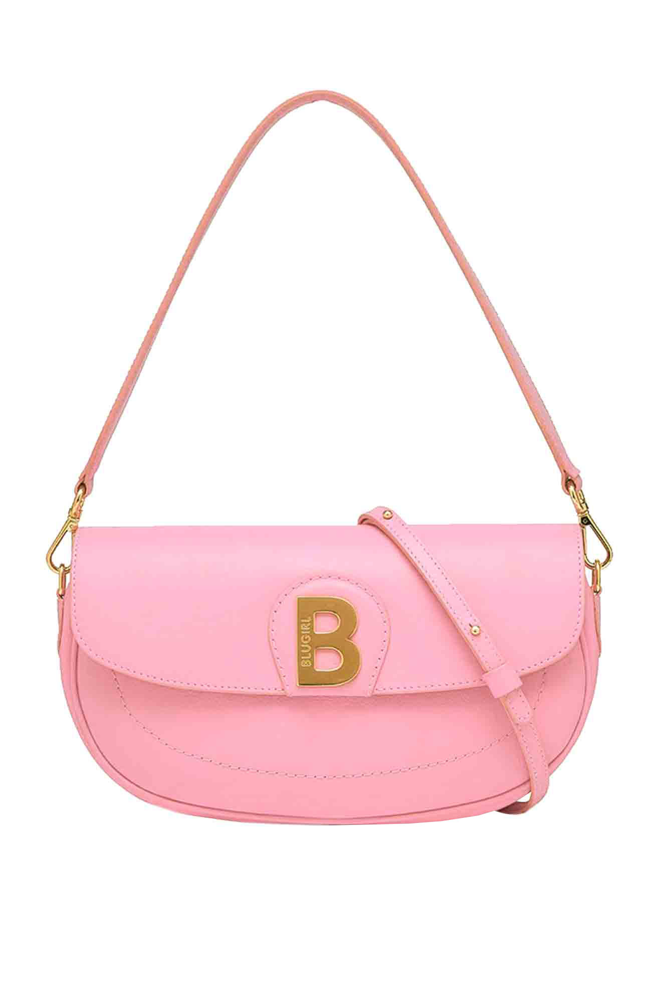 Shop Blugirl Leather Hobo Bag In Pink